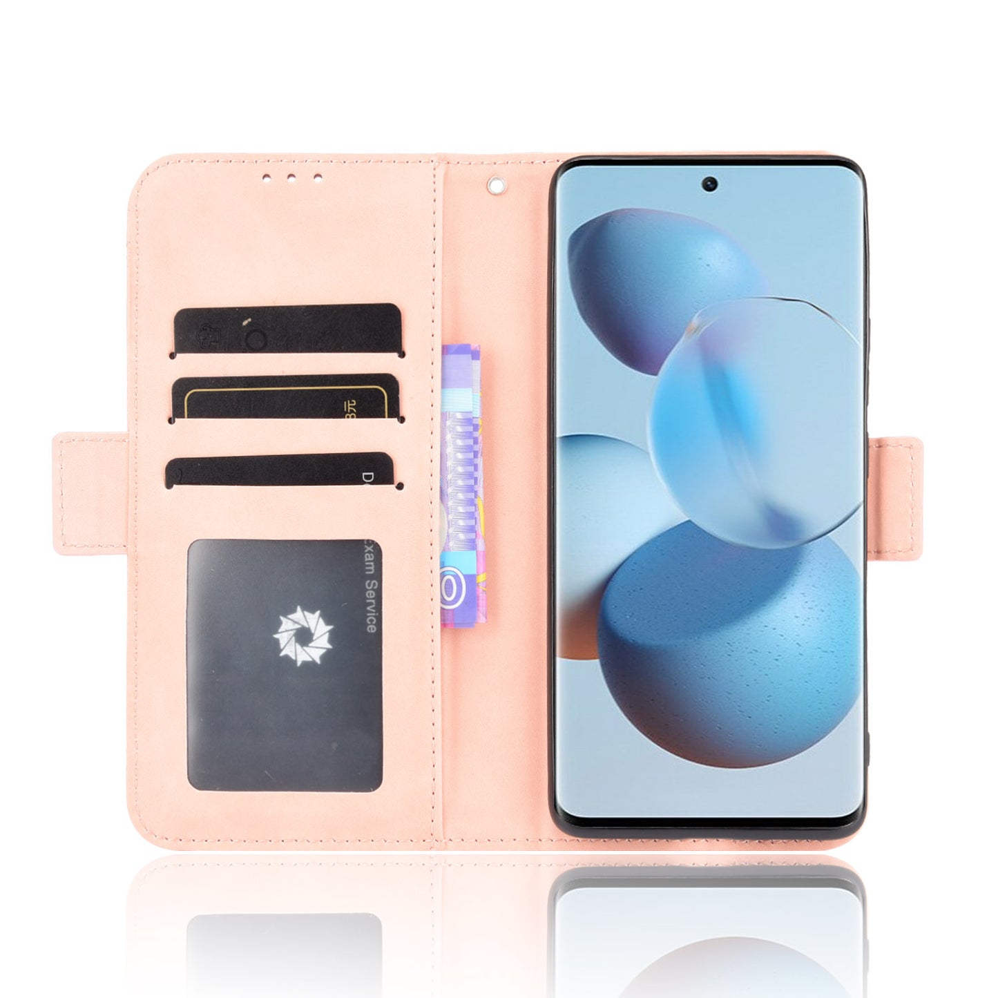 Flip Phone Case PU Leather Cover Multiple Card Slot Practical Wallet Stand Cellphone Protector for Xiaomi Civi