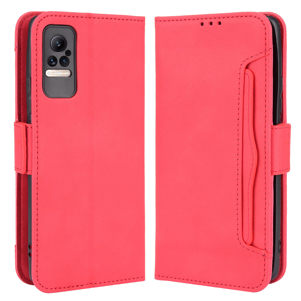 Flip Phone Case PU Leather Cover Multiple Card Slot Practical Wallet Stand Cellphone Protector for Xiaomi Civi