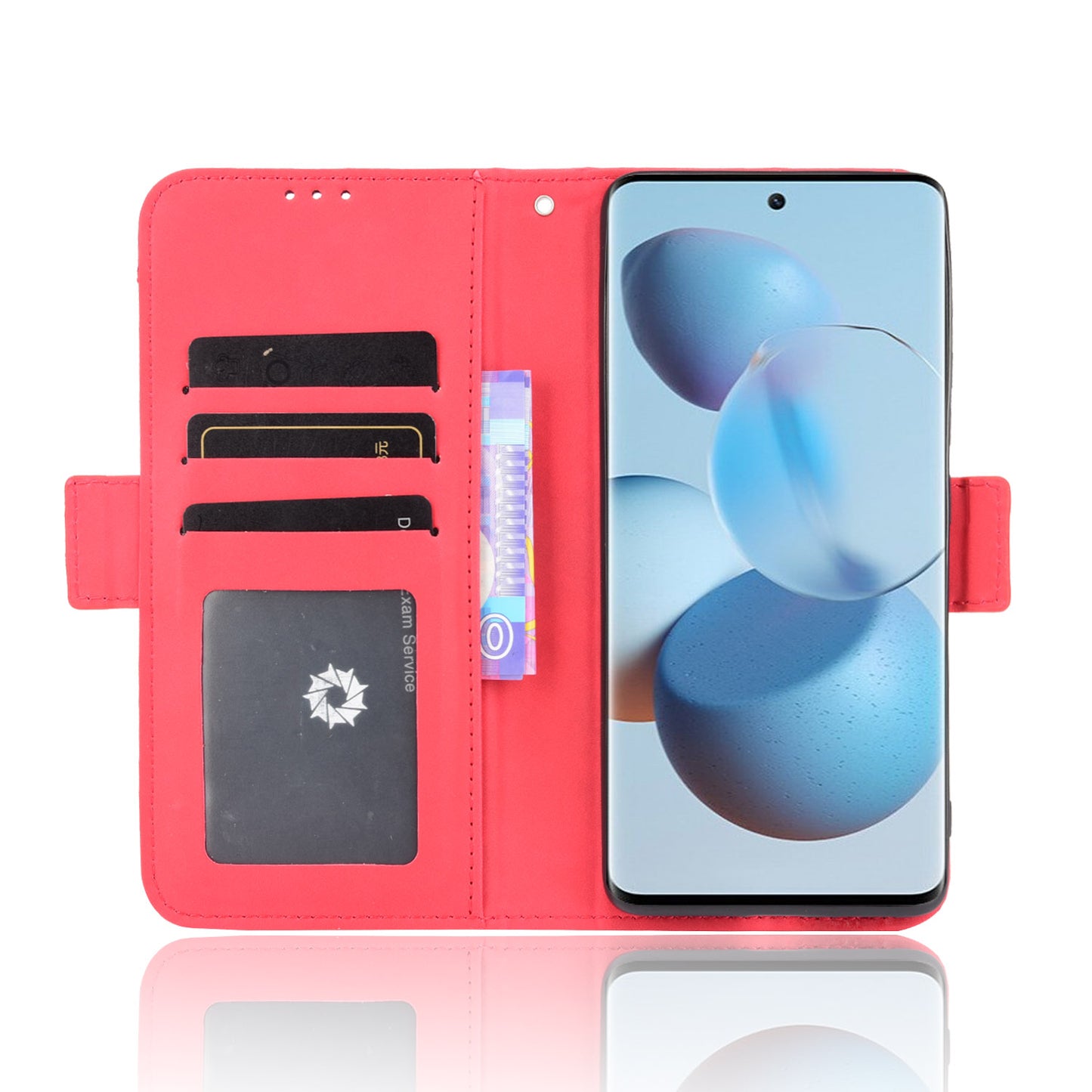 Flip Phone Case PU Leather Cover Multiple Card Slot Practical Wallet Stand Cellphone Protector for Xiaomi Civi