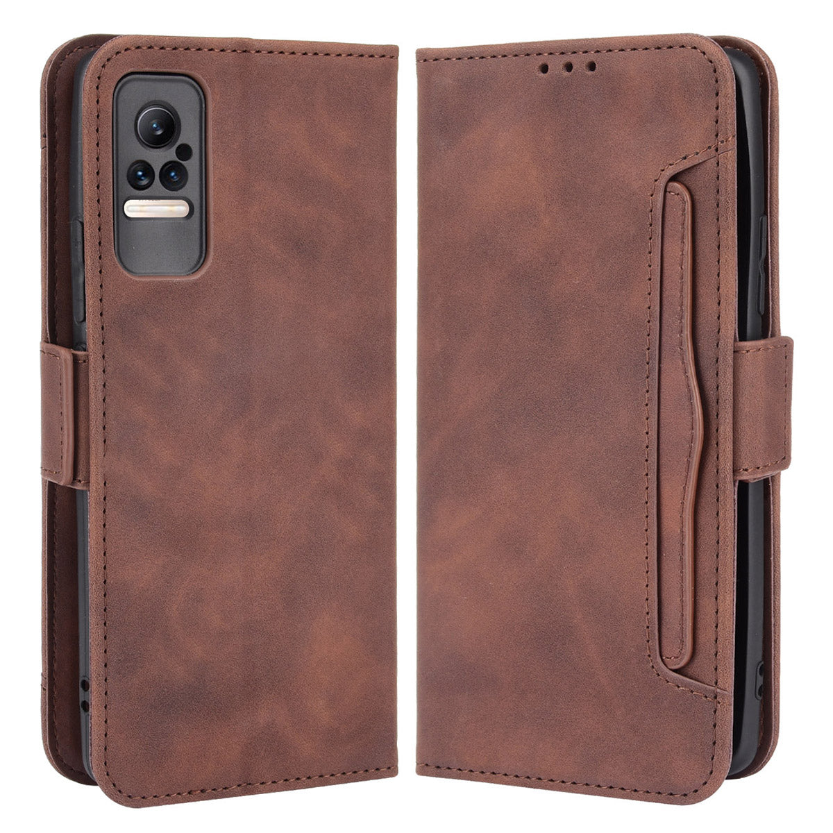 Flip Phone Case PU Leather Cover Multiple Card Slot Practical Wallet Stand Cellphone Protector for Xiaomi Civi