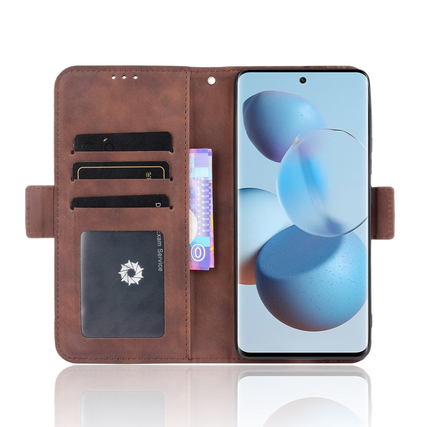 Flip Phone Case PU Leather Cover Multiple Card Slot Practical Wallet Stand Cellphone Protector for Xiaomi Civi