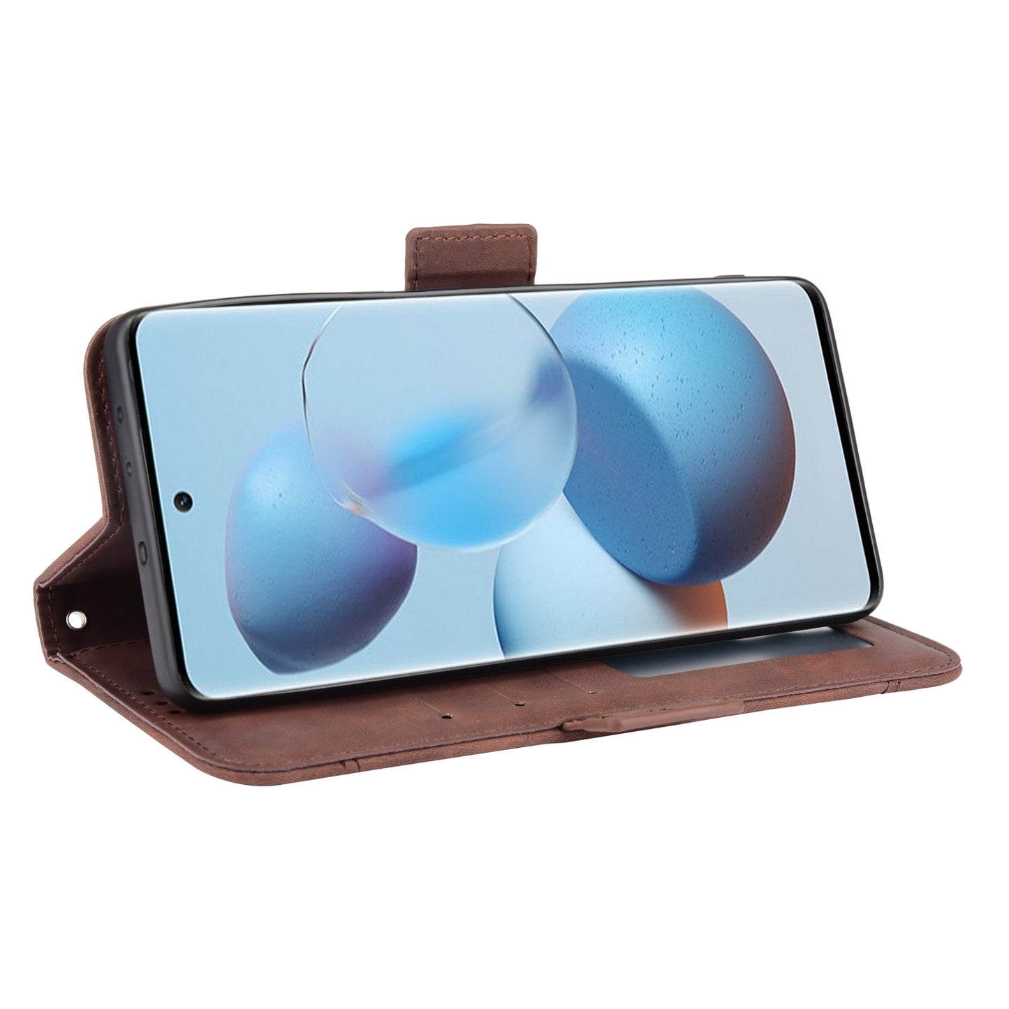 Flip Phone Case PU Leather Cover Multiple Card Slot Practical Wallet Stand Cellphone Protector for Xiaomi Civi