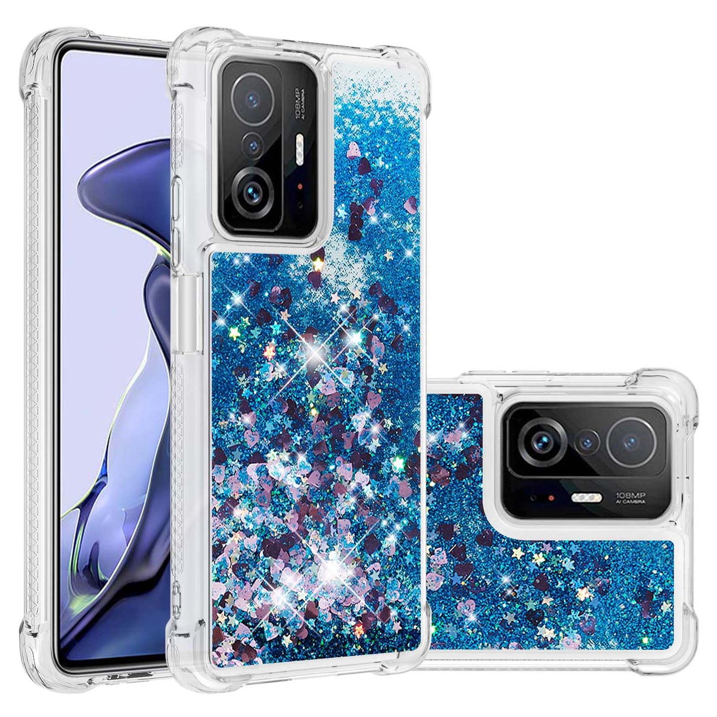 Colorful Quicksand Series Flowing Liquid Floating Soft TPU Phone Case for Xiaomi 11T / 11T Pro