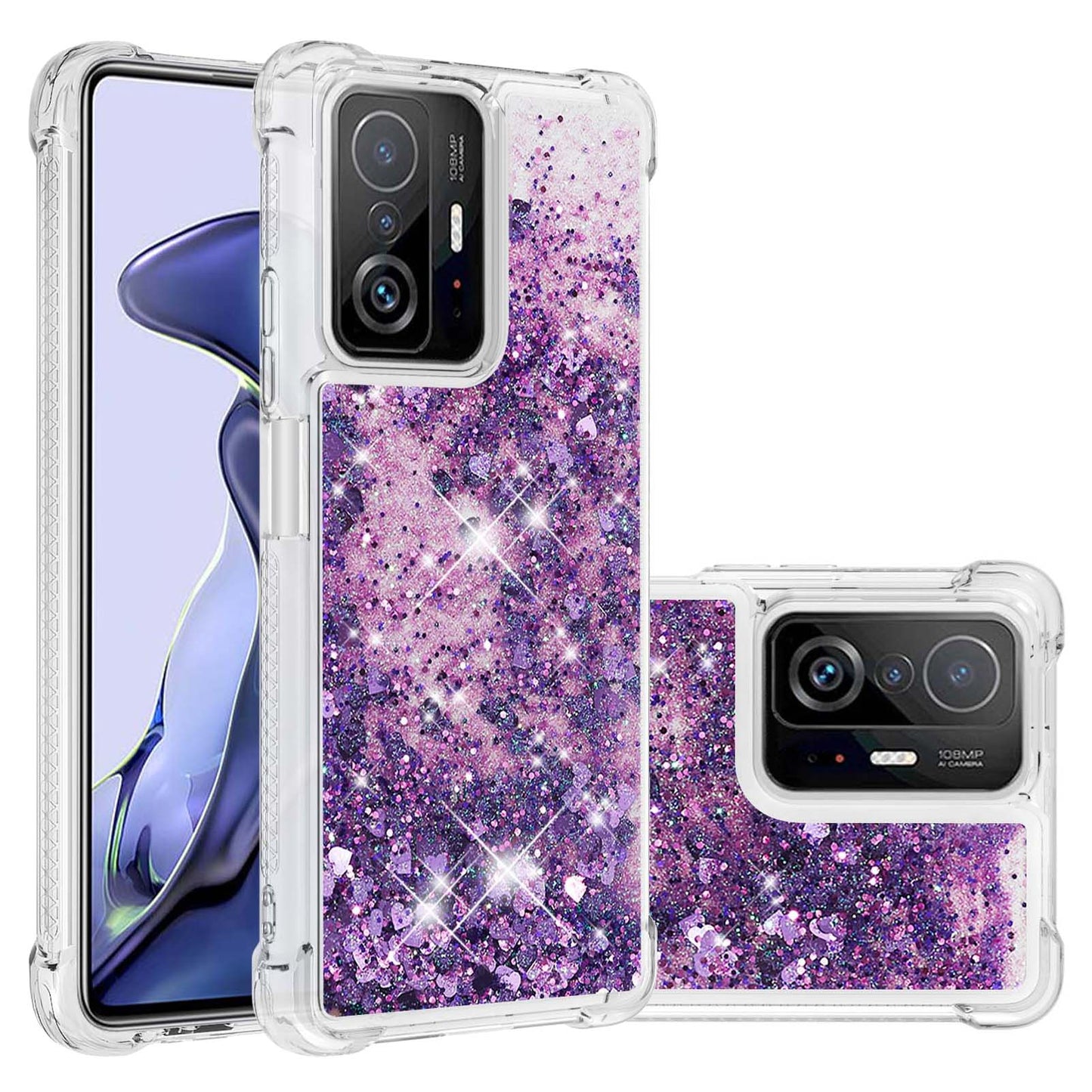 Colorful Quicksand Series Flowing Liquid Floating Soft TPU Phone Case for Xiaomi 11T / 11T Pro