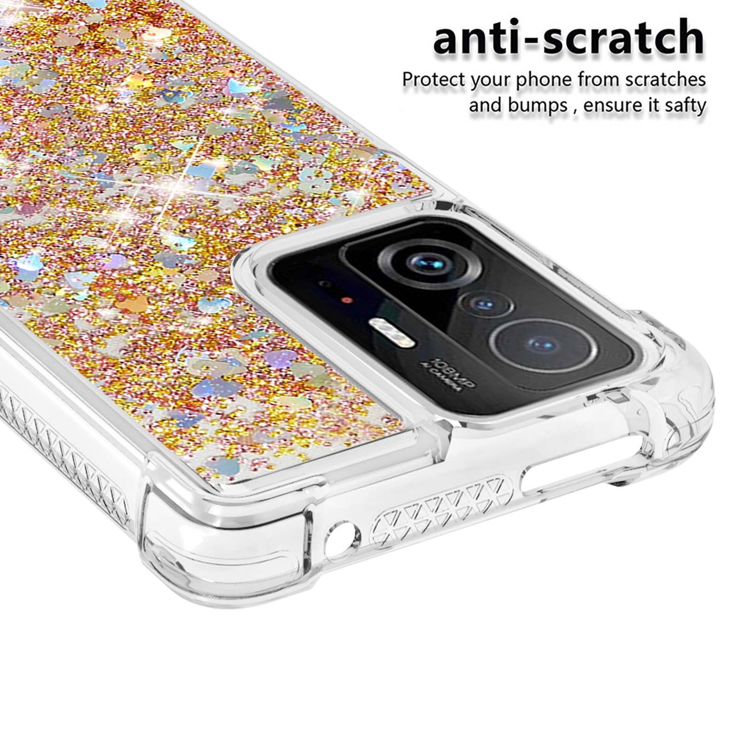 Colorful Quicksand Series Flowing Liquid Floating Soft TPU Phone Case for Xiaomi 11T / 11T Pro
