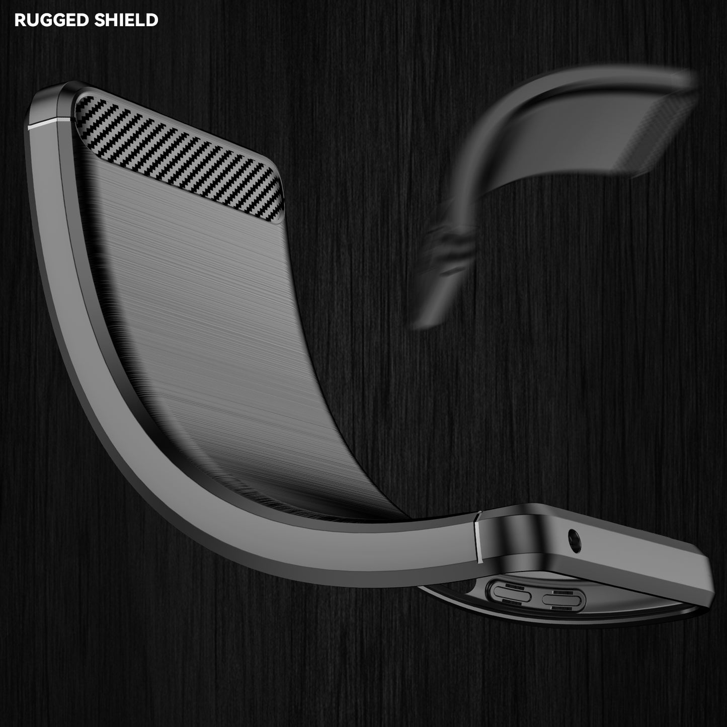 1.8mm Drop Resistant Carbon Fiber Brushed Texture TPU Back Case Mobile Phone Cover for Xiaomi Mi 10T 5G/10T Pro 5G/Redmi K30S