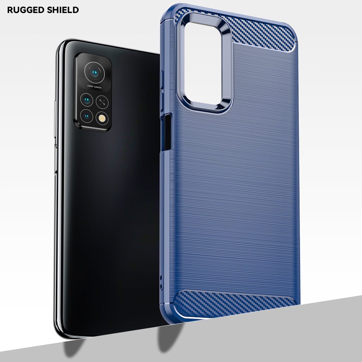 1.8mm Drop Resistant Carbon Fiber Brushed Texture TPU Back Case Mobile Phone Cover for Xiaomi Mi 10T 5G/10T Pro 5G/Redmi K30S