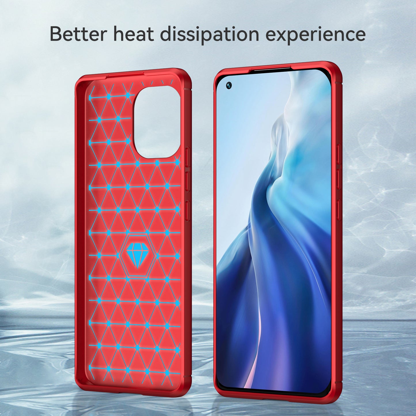 1.8mm For Xiaomi Mi 11 Carbon Fiber Brushed Texture Soft TPU Back Case Mobile Phone Cover