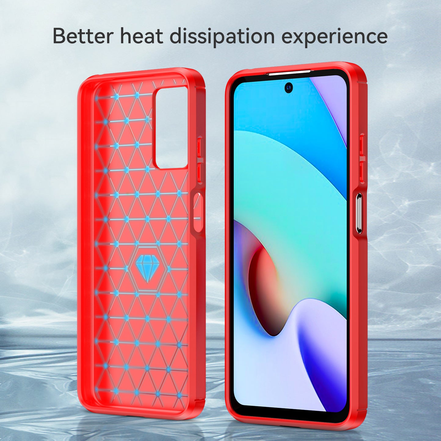 1.8mm Drop Protection Brushed Carbon Fiber Texture TPU Back Case Mobile Phone Cover for Xiaomi Redmi Note 11 4G (MediaTek)/Redmi 10 4G (2021)/Redmi 10 2022 4G/10 Prime