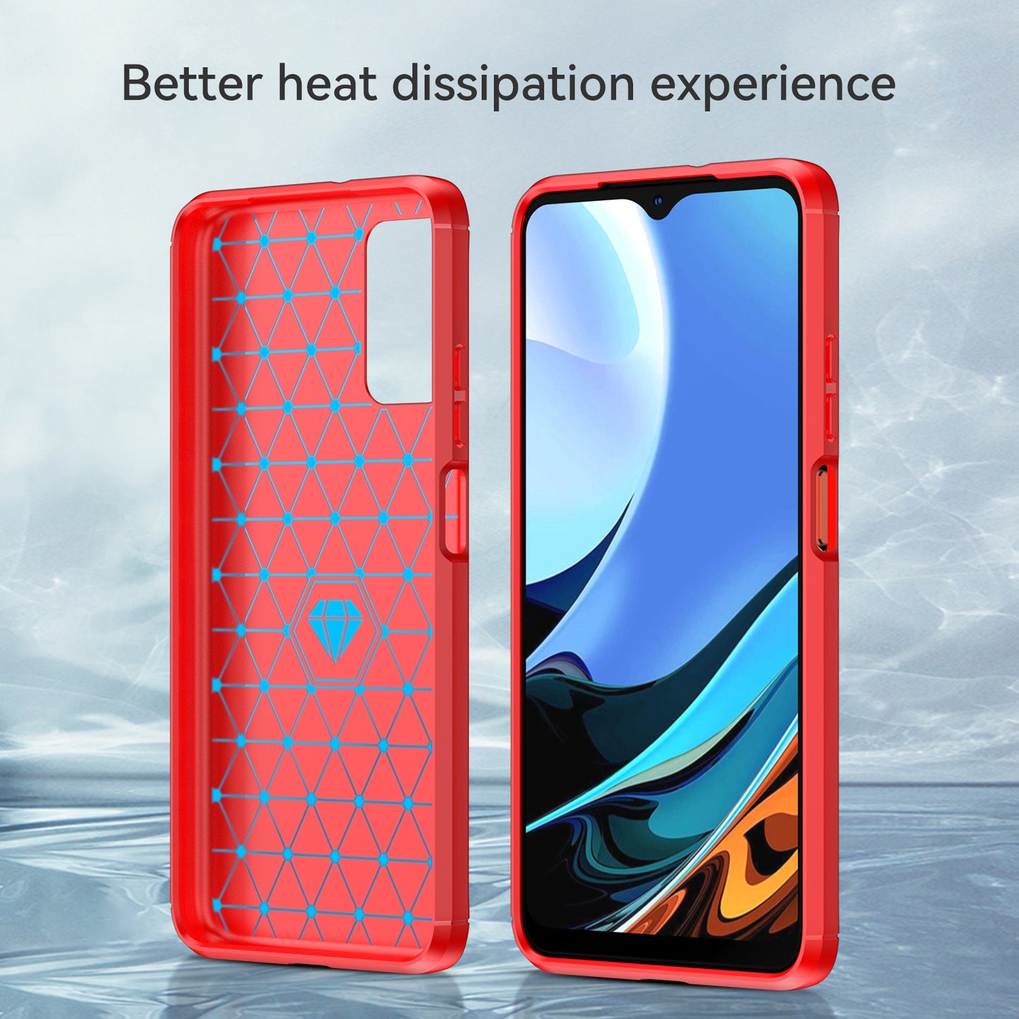 1.8mm Scratch-proof Brushed Carbon Fiber Texture TPU Back Case Mobile Phone Cover for Xiaomi Poco M3/Redmi 9 Power/Note 9 4G (Qualcomm Snapdragon 662)/Redmi 9T