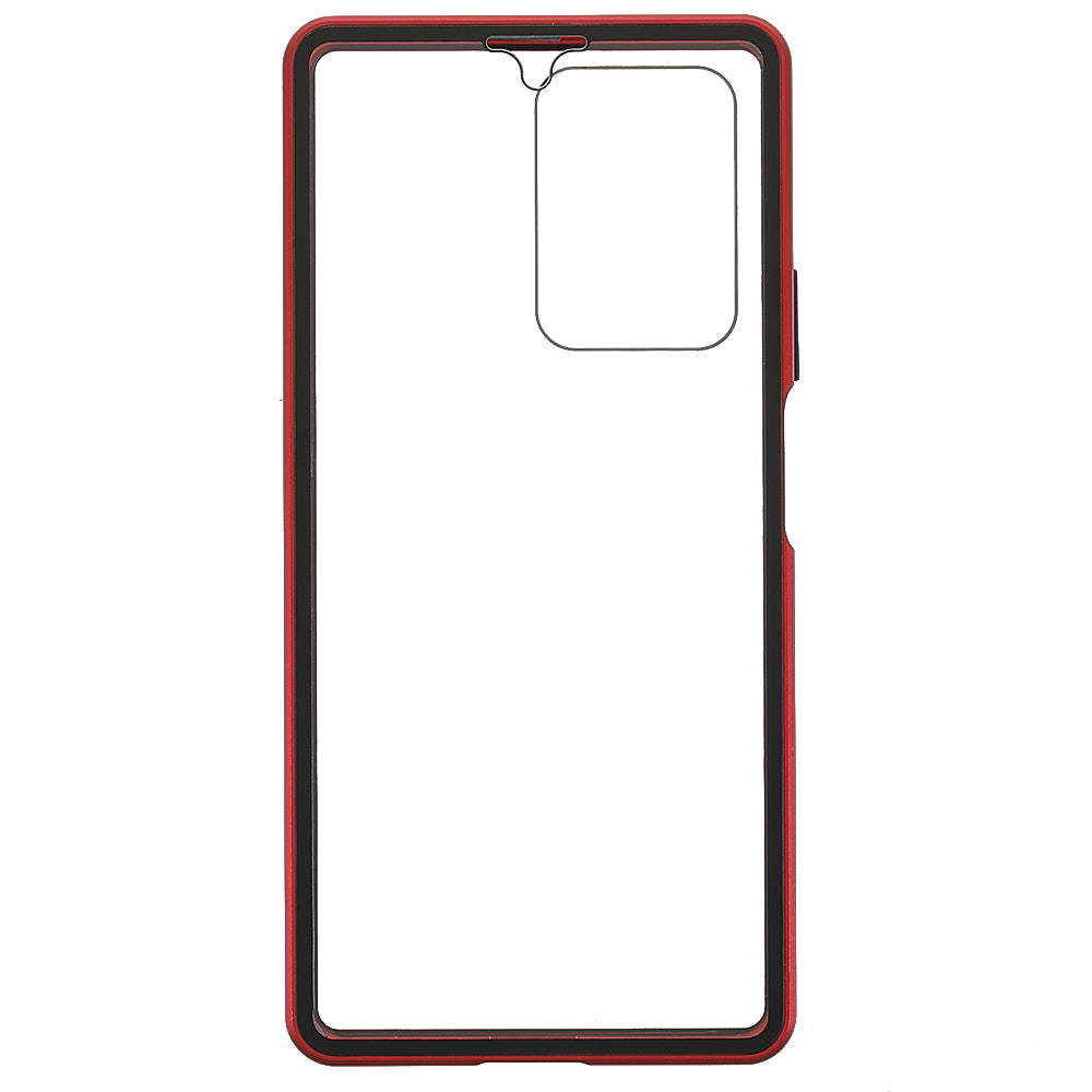 For Xiaomi 11T/11T Pro Magnetic Closure Phone Case Metal Bumper + Double-sided Tempered Glass Cover