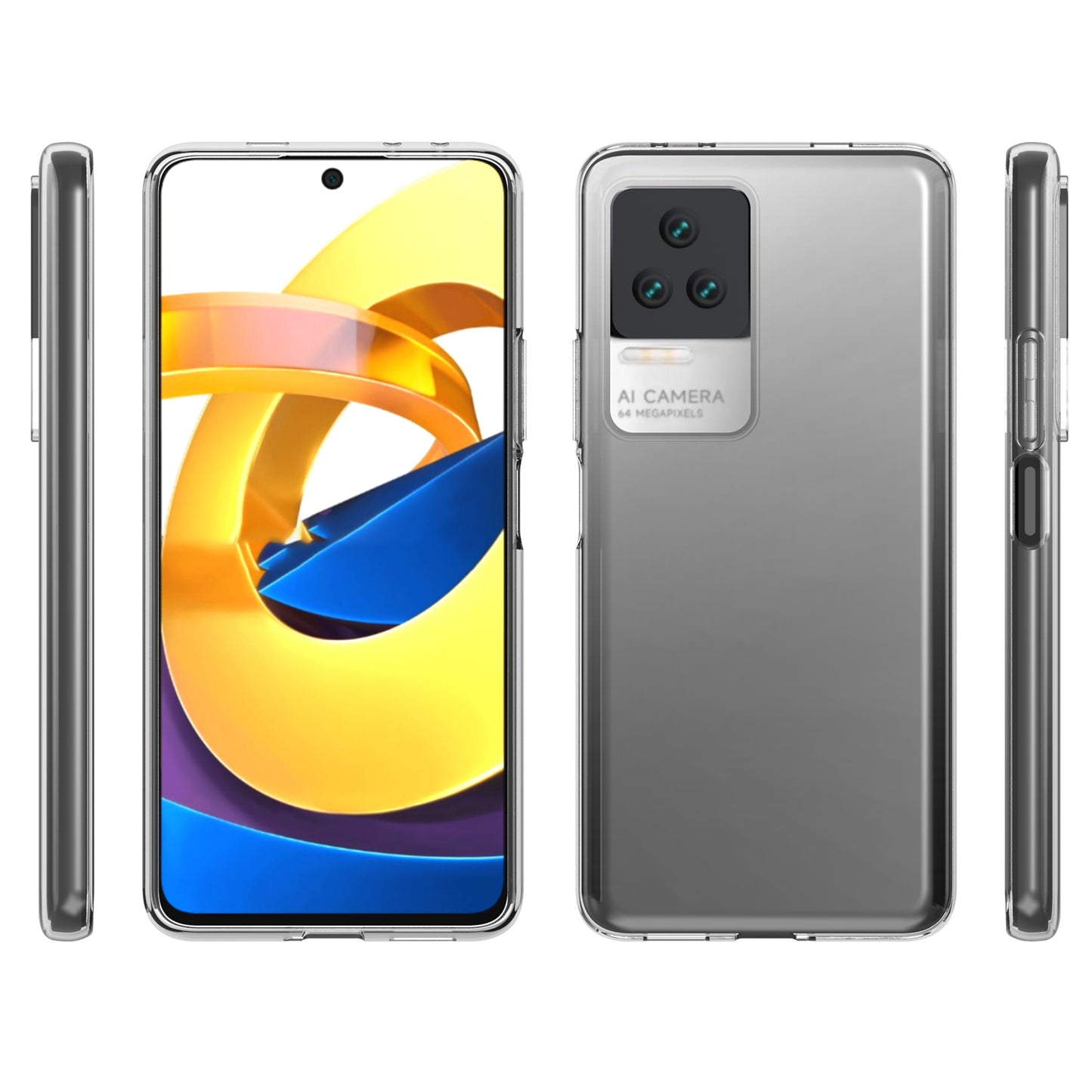 10Pcs/Pack Clear Anti-watermark Case for Xiaomi Redmi K50 Pro/K50, Precise Cutouts Soft TPU Lightweight Back Cover Protector