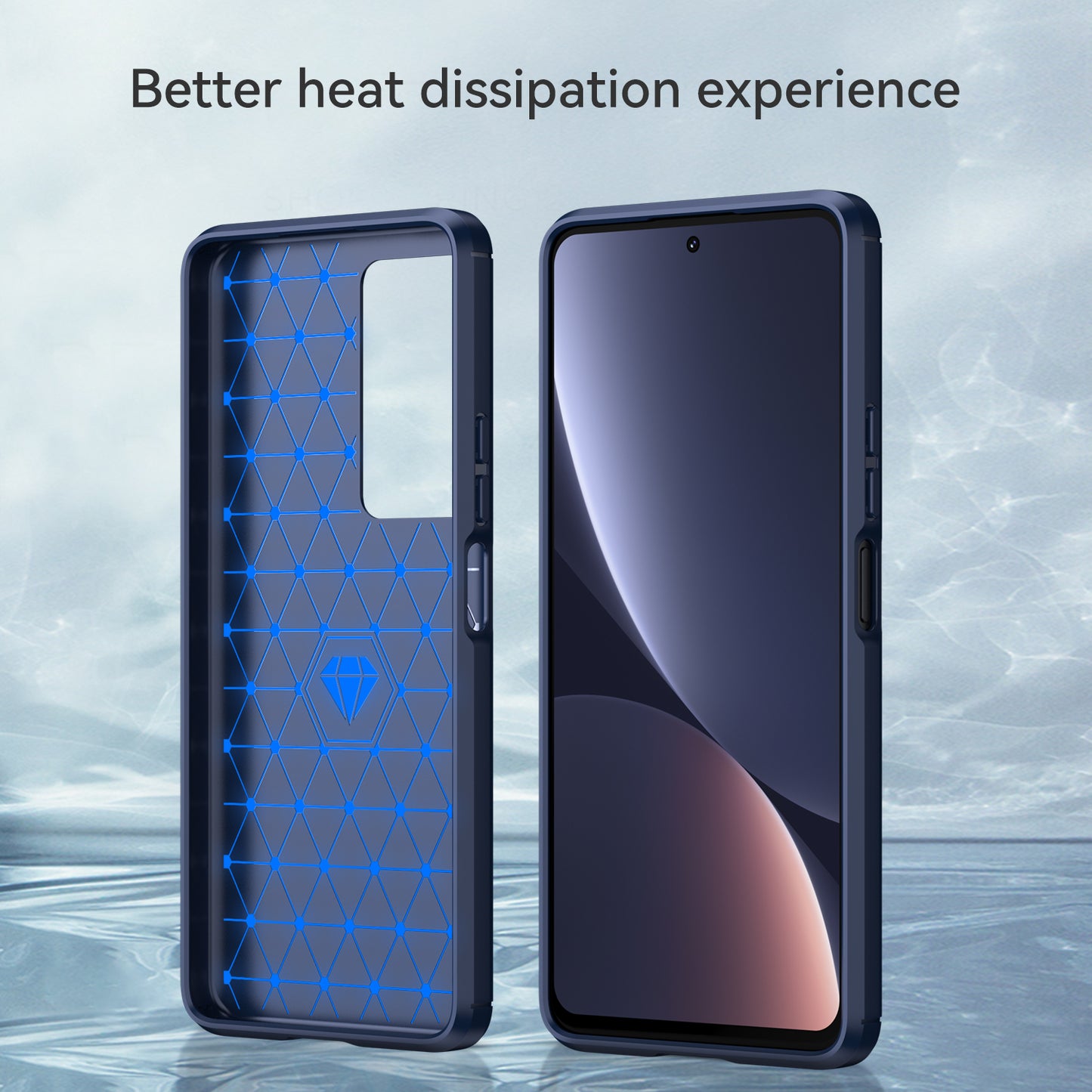 1.8mm Carbon Fiber Texture Phone Case for Xiaomi Redmi K50 Pro/K50, Brushed Surface Flexible TPU Protective Cover