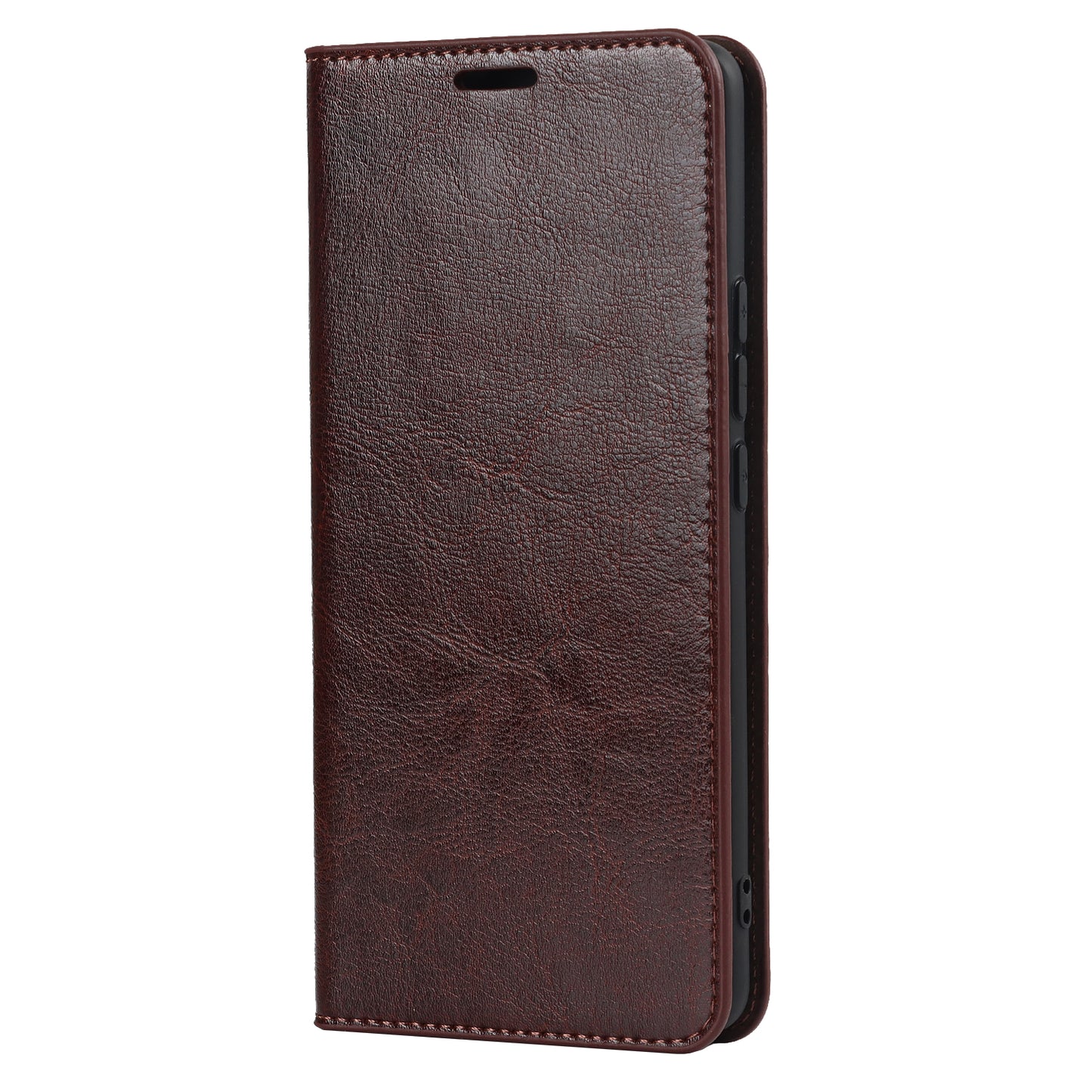 Genuine Leather Phone Case for Xiaomi 12 Pro 5G/12S Pro 5G/12 Pro (Dimensity) 5G, Anti-scratch Wallet Stand Crazy Horse Texture Shell