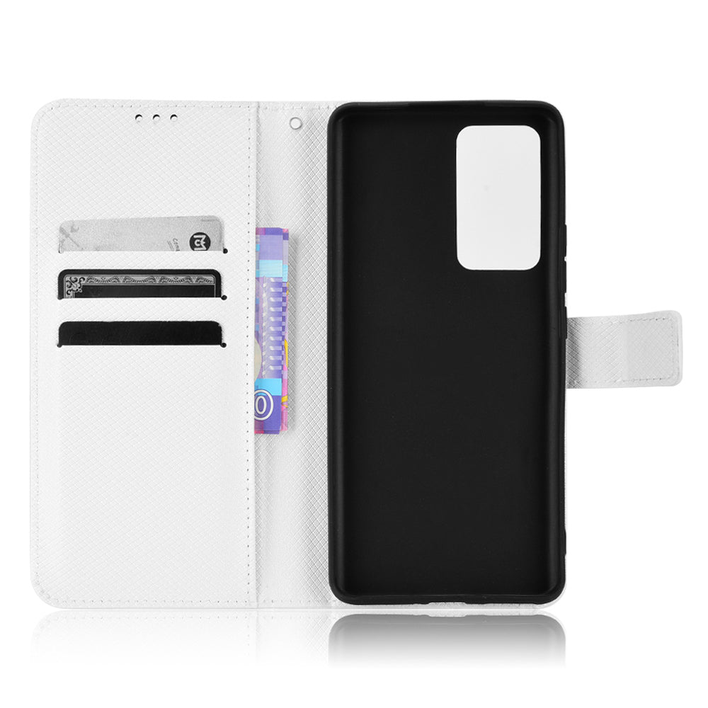 For Xiaomi 12/12X/12S 5G PU Leather Wallet Book Stand View Cover Diamond Texture Flip Phone Case with Wrist Strap