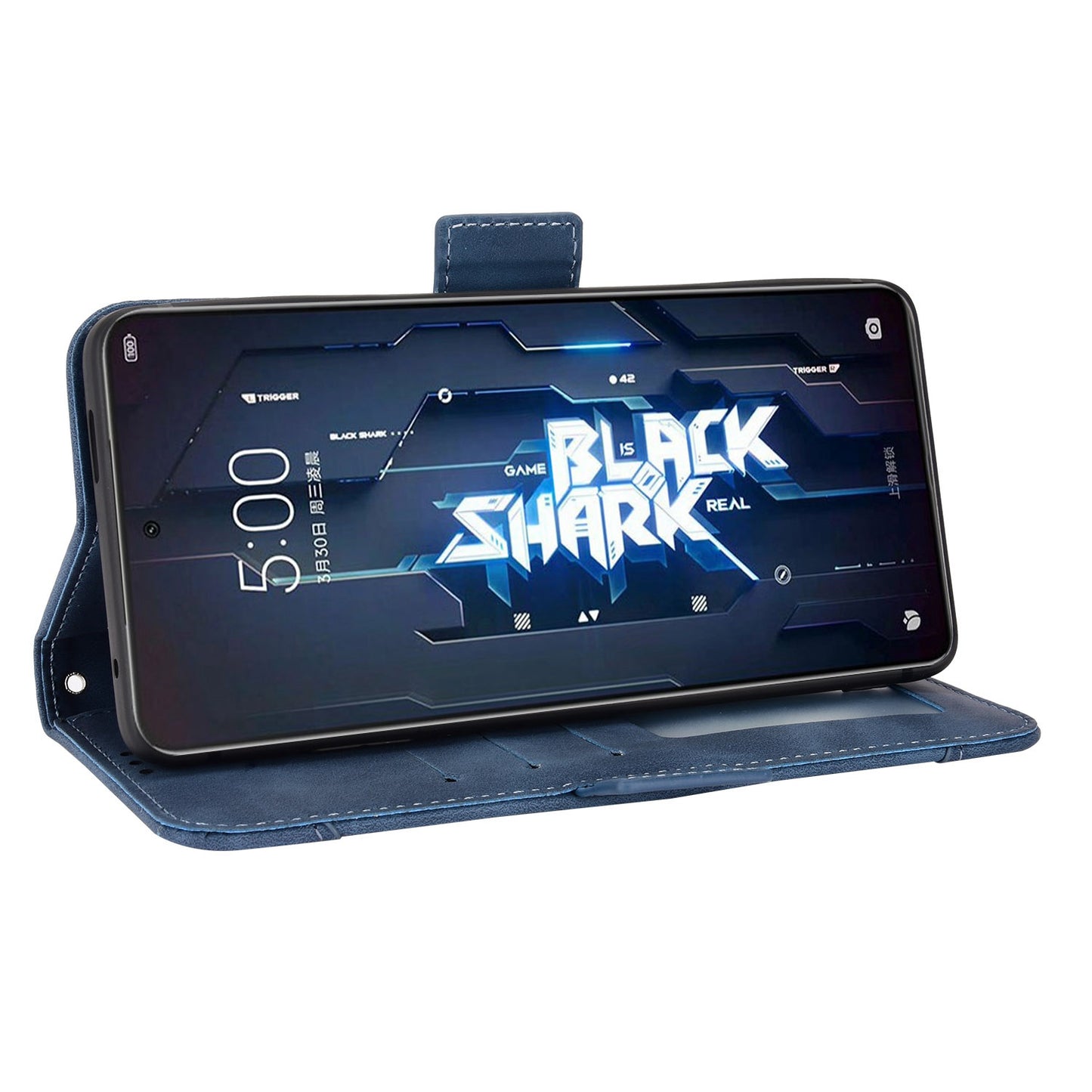 For Xiaomi Black Shark 5 Multiple Card Slots Phone Cover Anti-scratch PU Leather Wallet Stand Case