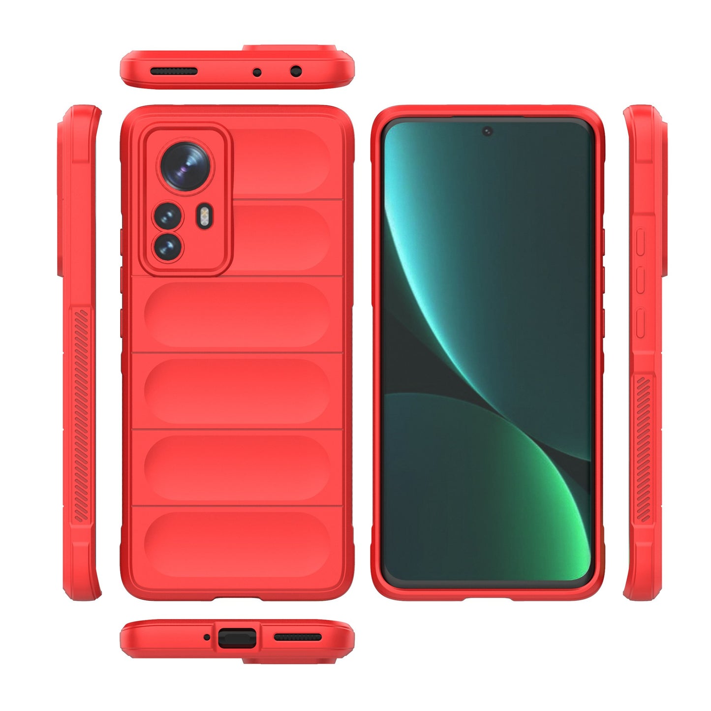 Shockproof Case for Xiaomi 12 Pro 5G/12S Pro 5G/12 Pro (Dimensity) 5G Anti-fall Rugged Back Shell Soft TPU Phone Protector
