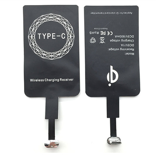 Universal Type-C Magic Tag Qi Standard Phone Wireless Charging Receiver Adapter