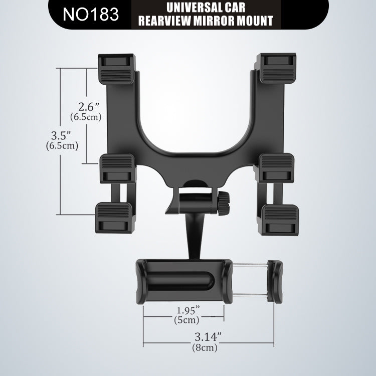 2-in-1 Car Rear View Mirror and Phone Holder