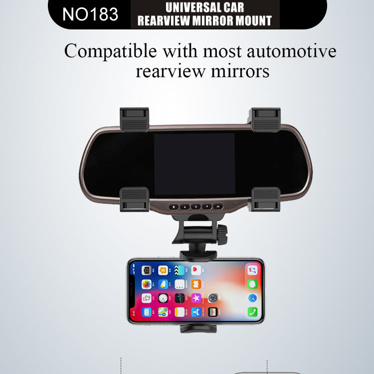 2-in-1 Car Rear View Mirror and Phone Holder