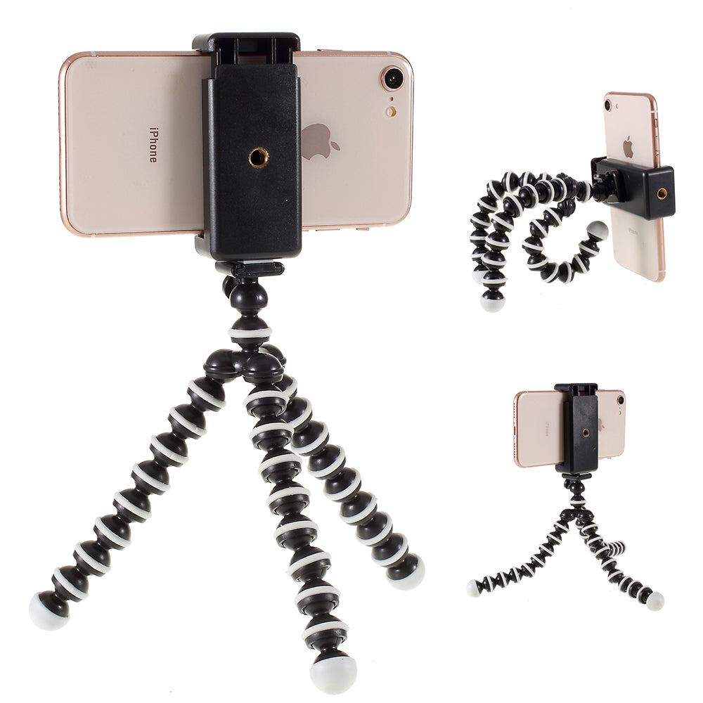 Octopus Tripod Octopus Bracket 360 Degree Rotation Mini Universal Mobile Phone Holder Stand Anti-Crack Phone Tripod Stand for Live Streaming Vlogging Video