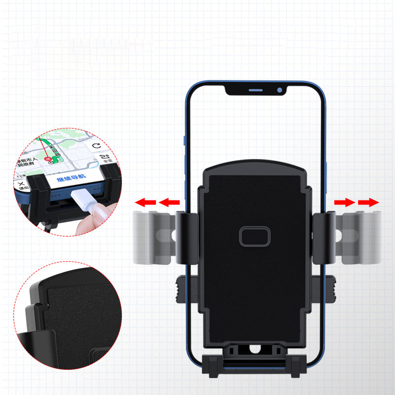 Auto Lock Bicycle Phone Holder 360 Degrees Rotation Bike Handlebar Cell Phone Clip Stand GPS Mount Bracket