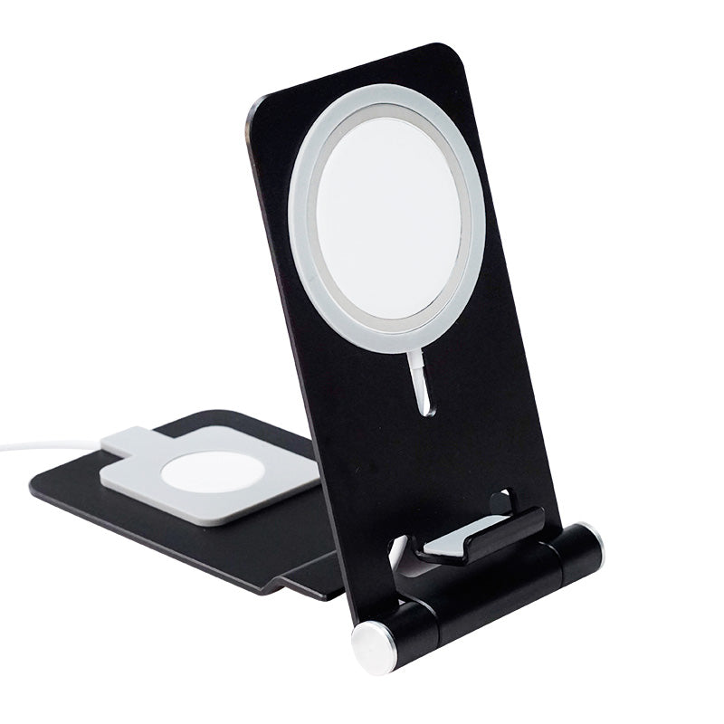 2-in-1 Wireless Charger Holder Phone Watch Charging Desktop Stand for Apple Watch iPhone Magsafe