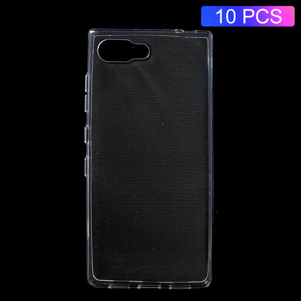 10Pcs/Set Clear Soft TPU Mobile Phone Cases with Non-slip Inner for BlackBerry Key2