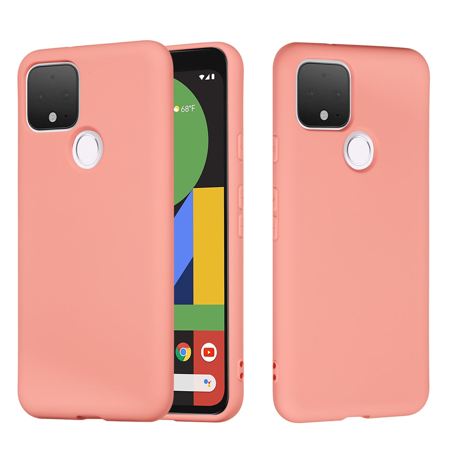 For Google Pixel 4a 5G/Pixel 5XL Shockproof Anti-scratch Anti-dust Liquid Silicone Phone Cover Phone Case