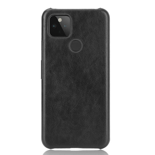 Litchi Skin Leather Coated PC Unique Design Shell for Google Pixel 5