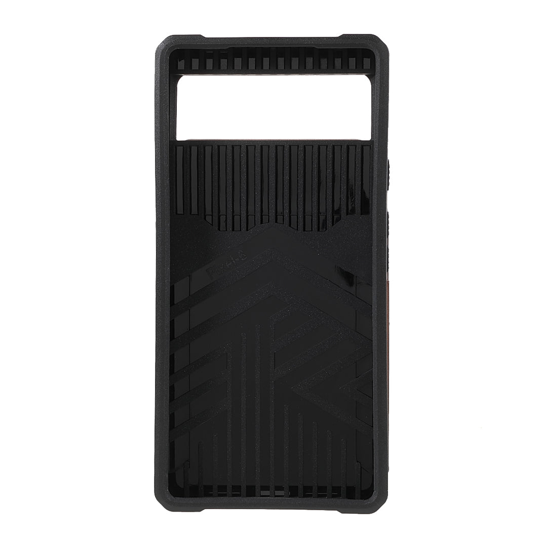Ring Kickstand Hard PC + TPU 2-in-1 Shockproof Protective Case with Slide Camera Cover and Card Holder for Google Pixel 6