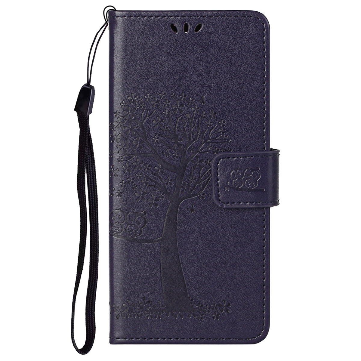 Scratch-proof PU Leather Protective Cover Imprinted Owl Pattern Phone Case with Stand Wallet for Google Pixel 6a