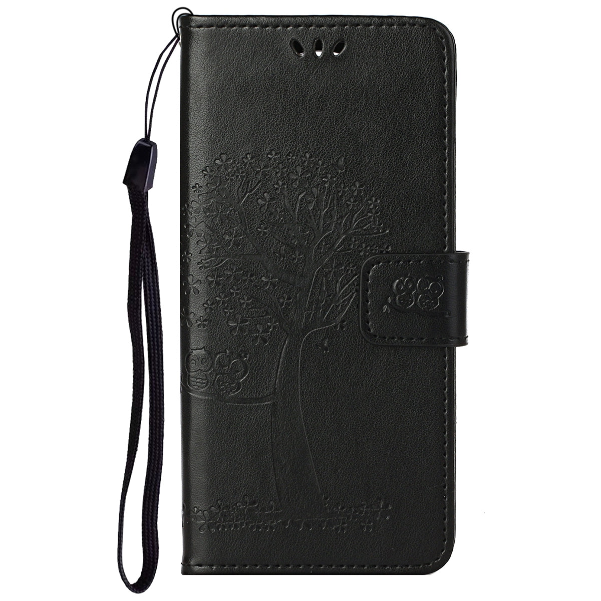 Scratch-proof PU Leather Protective Cover Imprinted Owl Pattern Phone Case with Stand Wallet for Google Pixel 6a