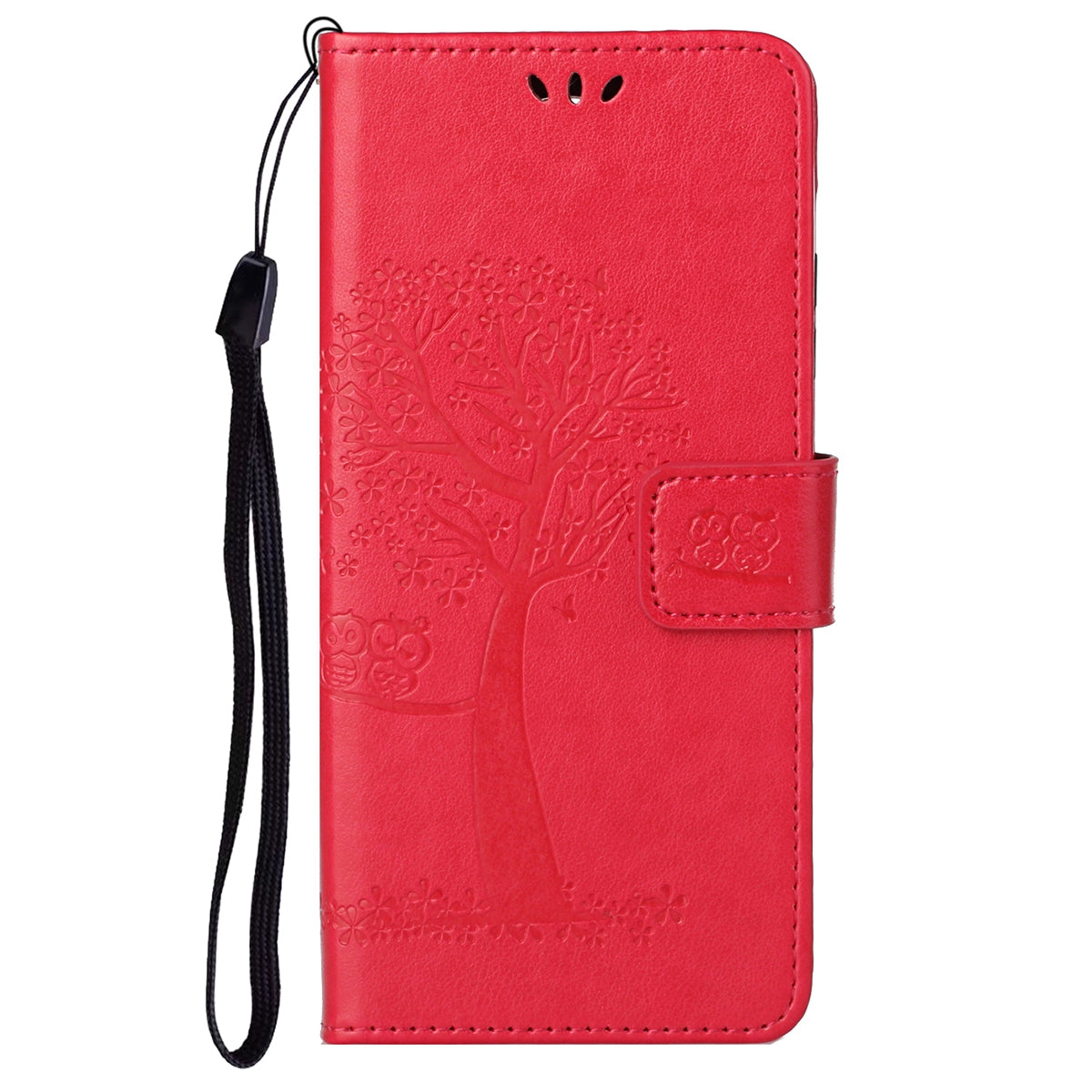 Scratch-proof PU Leather Protective Cover Imprinted Owl Pattern Phone Case with Stand Wallet for Google Pixel 6a