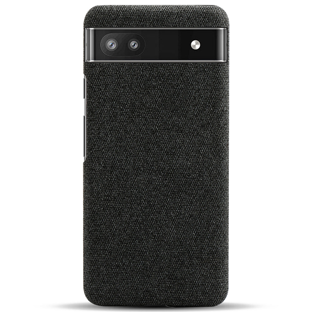 Cloth Texture Coating Shockproof Hard PC Phone Case Shell for Google Pixel 6a