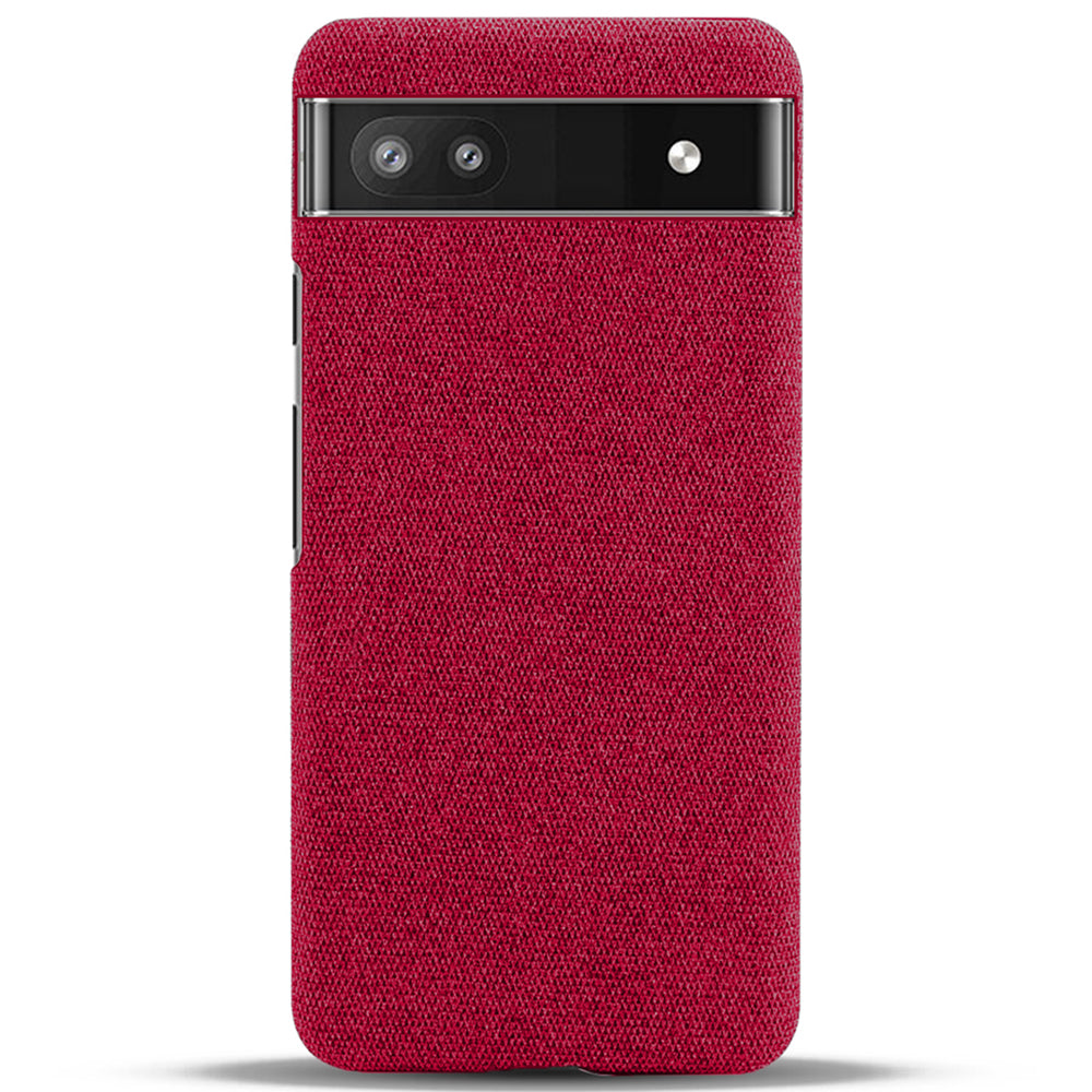 Cloth Texture Coating Shockproof Hard PC Phone Case Shell for Google Pixel 6a