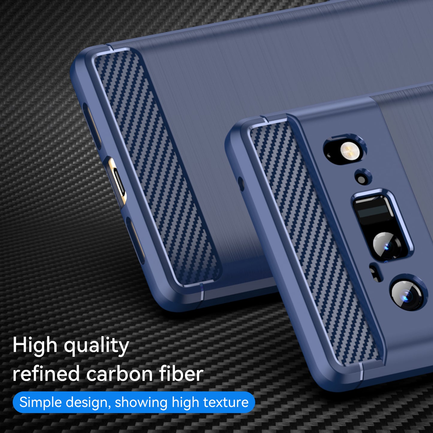 1.8mm Carbon Fiber Texture TPU Case Brushed Surface Anti-Scratch Anti-Fall Phone Protective Cover for Google Pixel 6 Pro