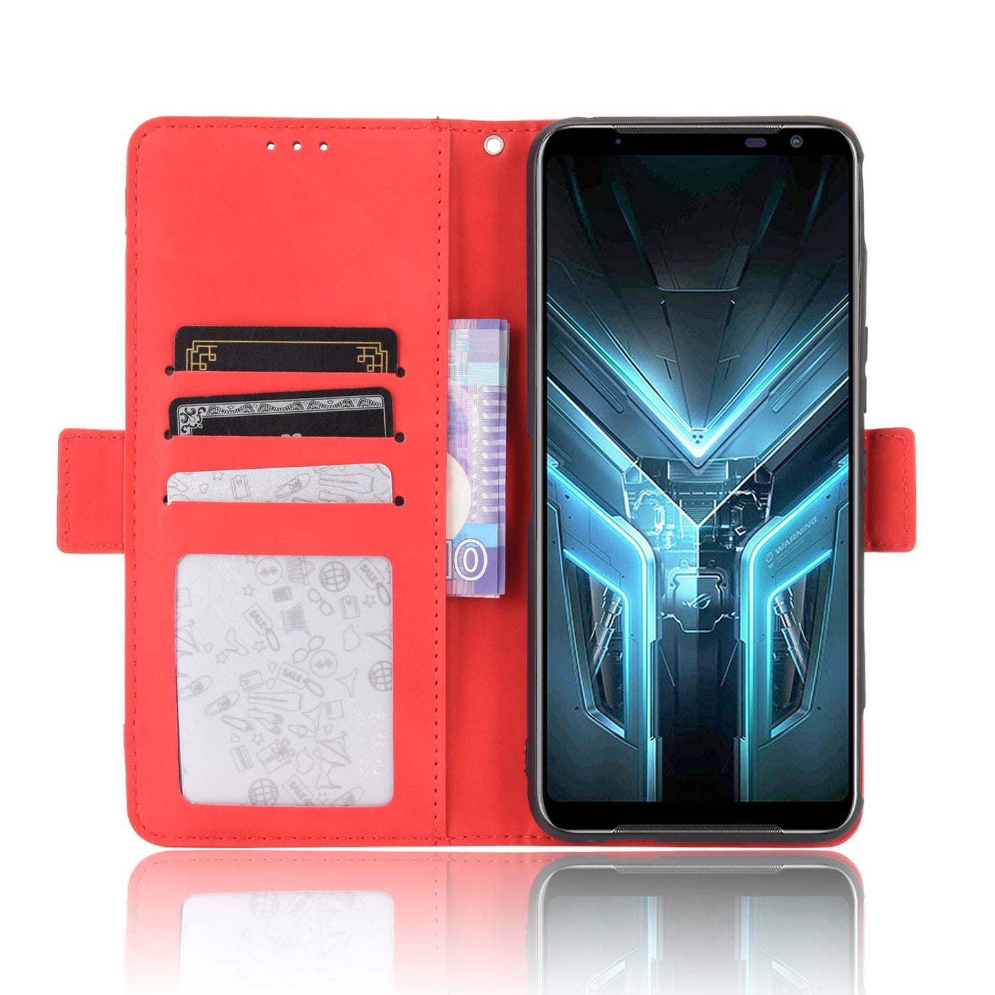 Wallet Stand Flip Leather Protective Case for Asus ROG Phone 3/ZS661KS/ROG Phone 3 Strix