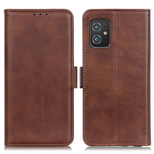 Magnetic Double Clasp Leather Protector Wallet Case for Asus Zenfone 8