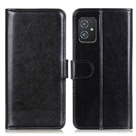 Crazy Horse Full Body Protective Wallet Leather Cover for Asus Zenfone 8 with Foldable Stand