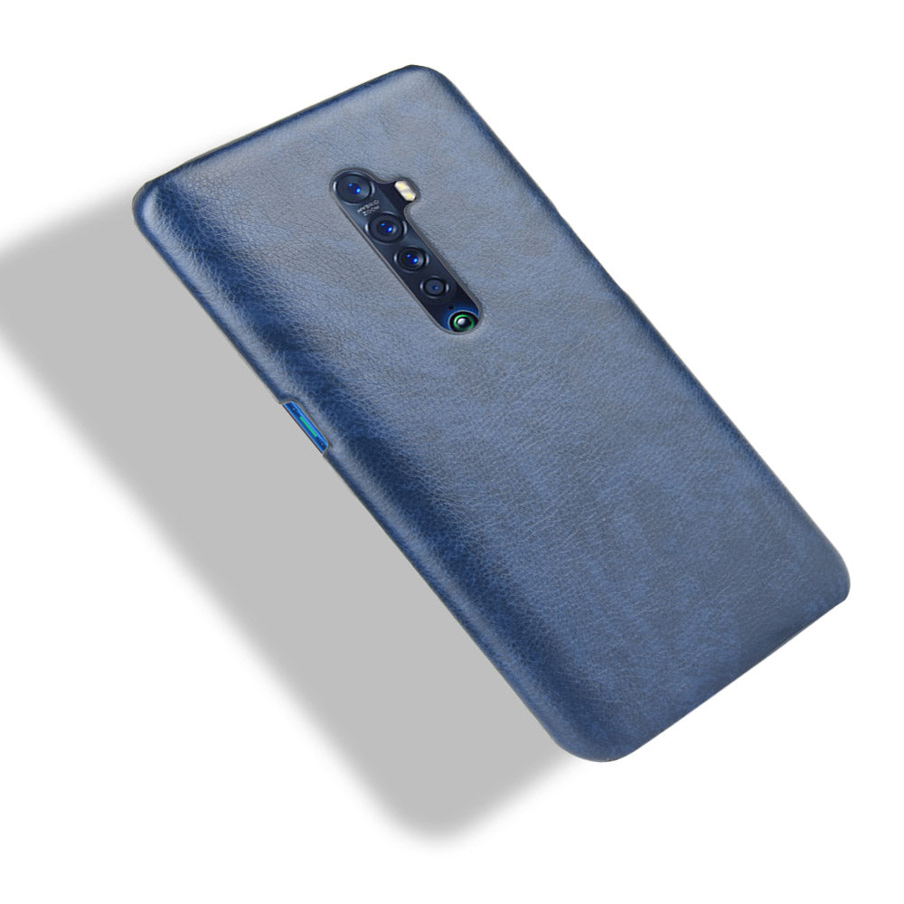Litchi Texture PU Leather Coated PC Back Case for OPPO Reno 2