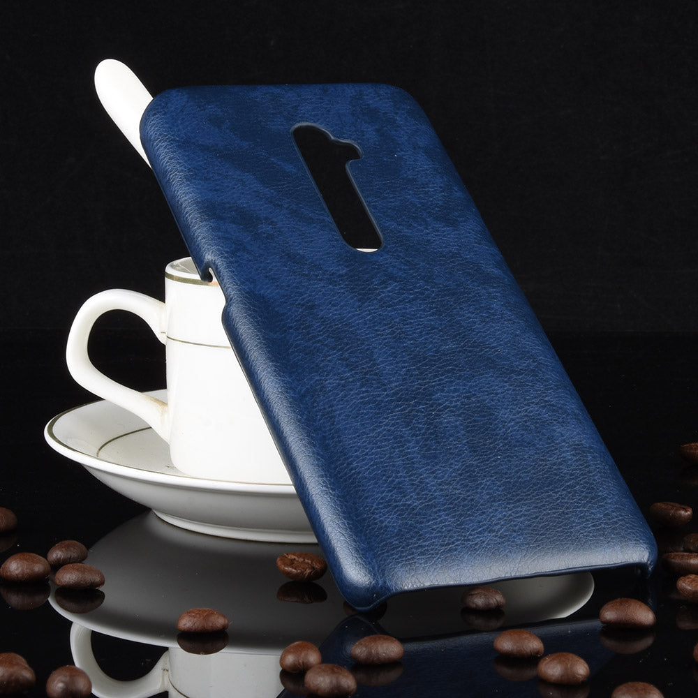 Litchi Texture PU Leather Coated PC Back Case for OPPO Reno 2