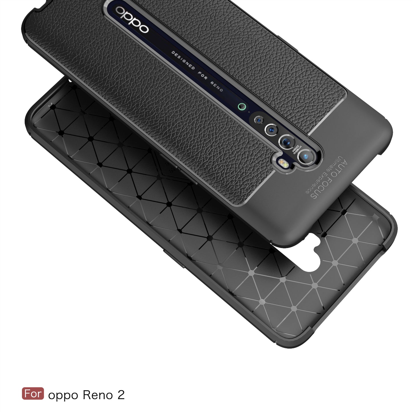 Litchi Skin TPU Shell for Oppo Reno2