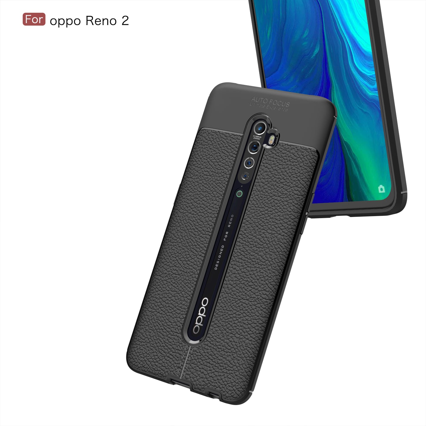 Litchi Skin TPU Shell for Oppo Reno2