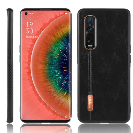 PU Leather Coated PC + TPU Hybrid Mobile Cover for Oppo Find X2 Pro