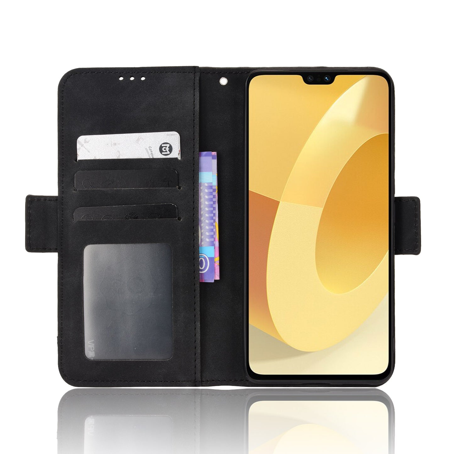 For vivo S12 Pro / V23 Pro Multi-Card Slots Wallet Phone Case Premium PU Leather Stand Magnetic Flip Protective Cover