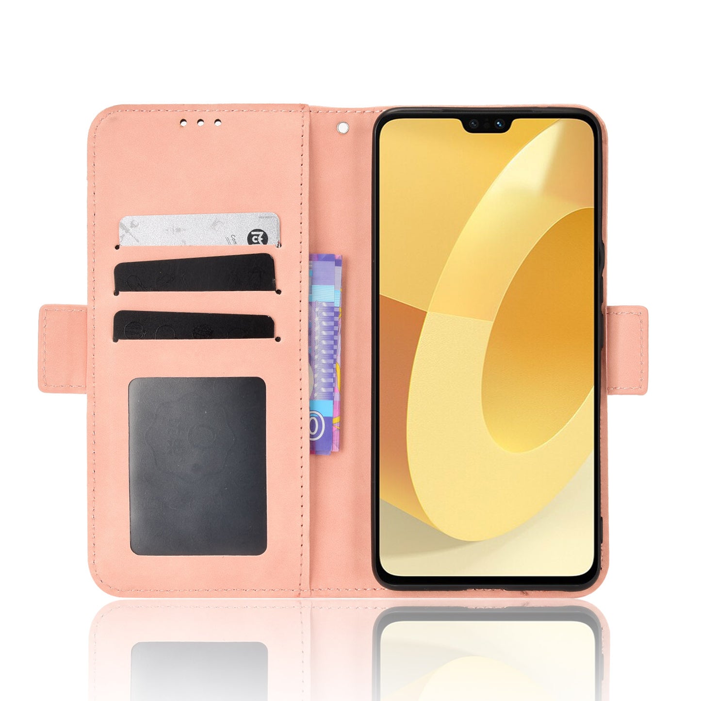 For vivo S12 Pro / V23 Pro Multi-Card Slots Wallet Phone Case Premium PU Leather Stand Magnetic Flip Protective Cover