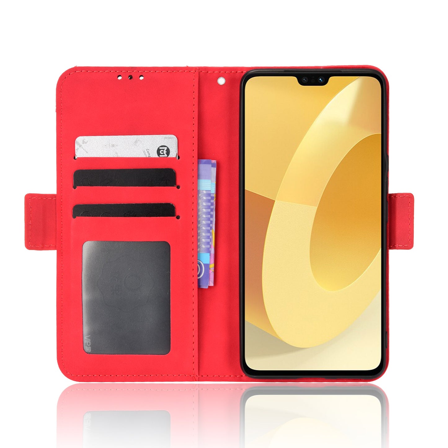 For vivo S12 Pro / V23 Pro Multi-Card Slots Wallet Phone Case Premium PU Leather Stand Magnetic Flip Protective Cover