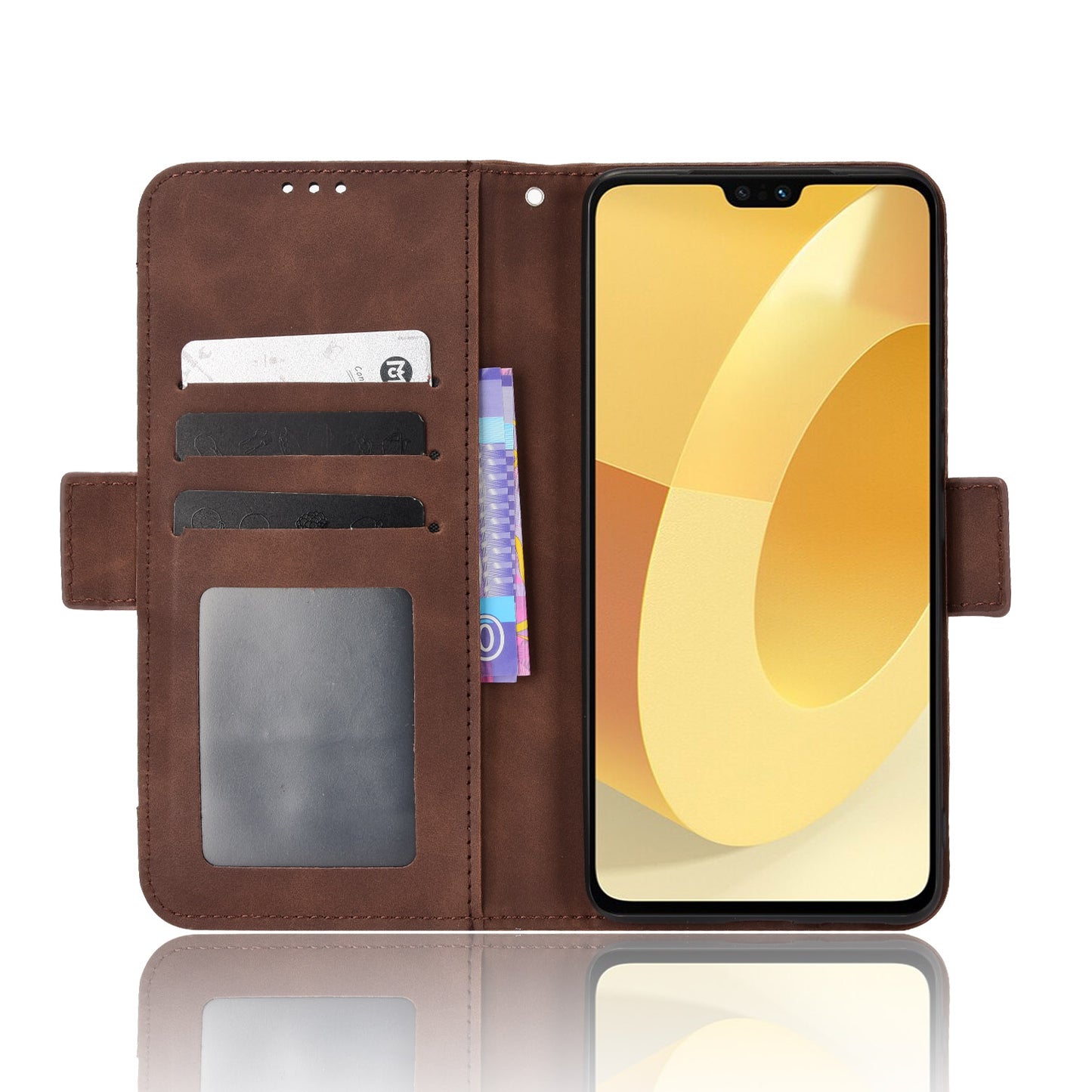 For vivo S12 Pro / V23 Pro Multi-Card Slots Wallet Phone Case Premium PU Leather Stand Magnetic Flip Protective Cover