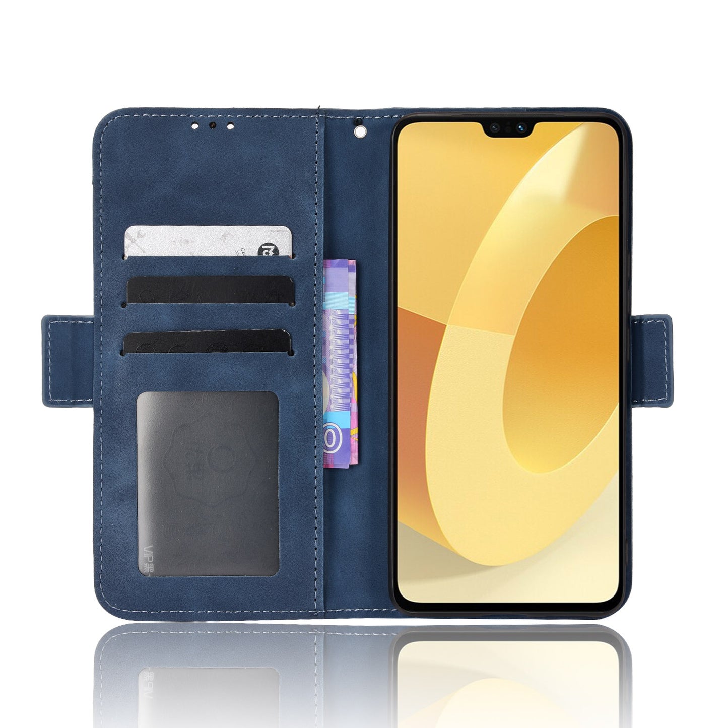 For vivo S12 Pro / V23 Pro Multi-Card Slots Wallet Phone Case Premium PU Leather Stand Magnetic Flip Protective Cover
